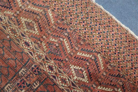 A Bokhara red ground rug 125 x 150cm